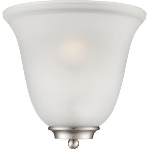 NUVO Lighting NUV-60-5377 Empire - 1 Light - Wall Sconce - Brushed Nickel with Frosted Glass