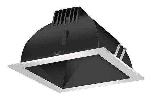RAB NDLED6SD-WN-B-S RECESSED DOWNLIGHTS 20 LUMENS NDLED6SD 6 INCH SQUARE UNIVERSAL DIMMING WALL WASHER BEAM SPREAD 4000K 80CRI BLACK CONE SILVER TRIM