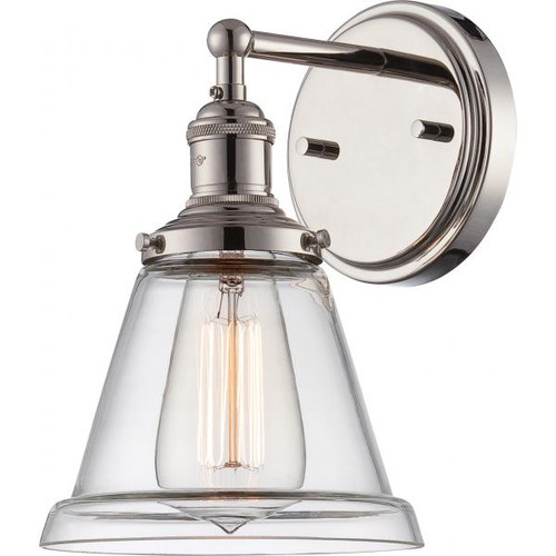 NUVO Lighting NUV-60-5412 Vintage - 1 Light - Sconce with Clear Glass - Vintage Lamp Included