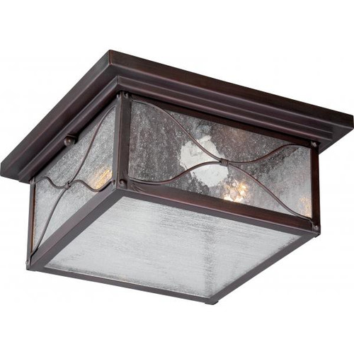 NUVO Lighting NUV-60-5616 Vega - 2 light - Outdoor Flush Fixture with Clear Seed Glass