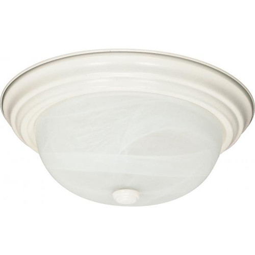 NUVO Lighting NUV-60-222 2 Light - 13 in. - Flush Mount - Alabaster Glass