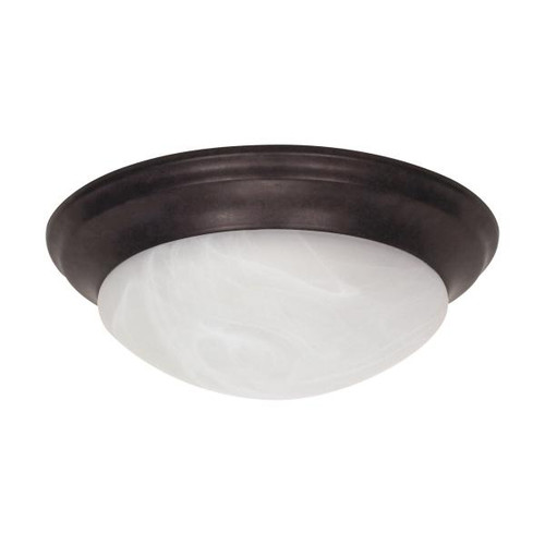 NUVO Lighting NUV-60-281 2 Light - 14 in. - Flush Mount - Twist and Lock with Alabaster Glass