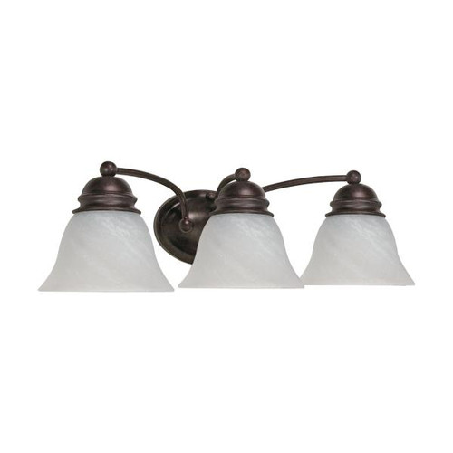 NUVO Lighting NUV-60-346 Empire - 3 Light - 21 in. - Vanity with Alabaster Glass Bell Shades