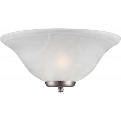 NUVO Lighting NUV-60-5381 Ballerina - 1 Light - Wall Sconce - Brushed Nickel with Alabaster Glass