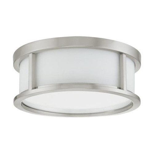 NUVO Lighting NUV-60-2859 Odeon - 2 Light - 13 in. - Flush Dome with Satin White Glass