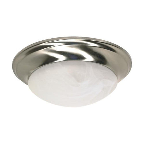 NUVO Lighting NUV-60-283 1 Light - 12 in. - Flush Mount - Twist and Lock with Alabaster Glass