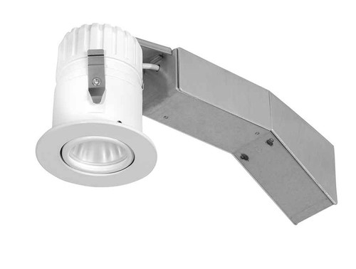 RAB RDLED2AR8-40Y-TW RECESSED DOWNLIGHTS 705 LUMENS RDLED2AR8 2 INCH ADJUSTABLE ROUND 8W 40 DEGREE BEAM SPREAD 80CRI 3000K 1/2 INCH TRIM WHITE TRIM RING
