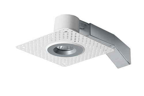 RAB RDLED2R8-40YY-TLS RECESSED DOWNLIGHTS 566 LUMENS RDLED2R8 2 INCH ROUND 8W 40 DEGREE BEAM SPREAD 80CRI 2700K TRIMLESS MATTE SILVER TRIM RING
