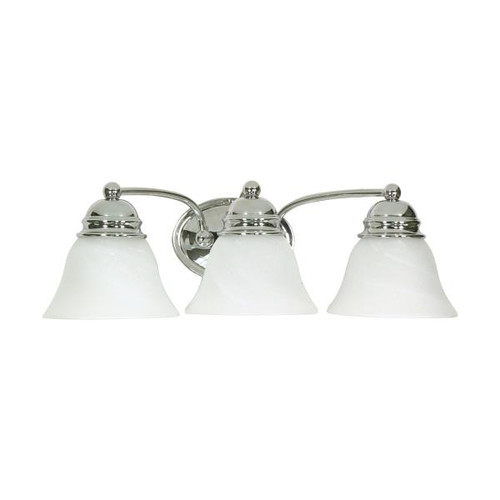 NUVO Lighting NUV-60-338 Empire - 3 Light - 21 in. - Vanity with Alabaster Glass Bell Shades