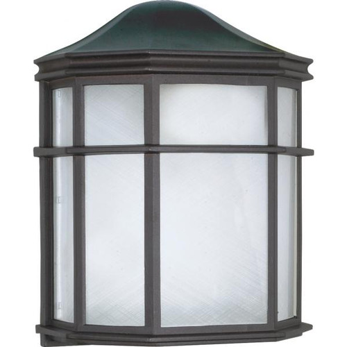 NUVO Lighting NUV-60-539 1 Light - 10 in. - Cage Lantern Wall Fixture - Die Cast - Linen Acrylic Lens