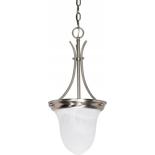 NUVO Lighting NUV-60-394 1 Light - 10 in. - Pendant - Alabaster Glass Bell