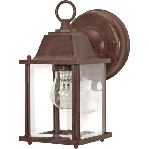 NUVO Lighting NUV-60-3464 1 Light - 8-5/8 in. - Wall Lantern - Cube Lantern with Clear Beveled Glass - Color retail packaging