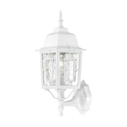 NUVO Lighting NUV-60-4924 Banyan - 1 Light - 17 in. - Outdoor Wall with Clear Water Glass - White Finish