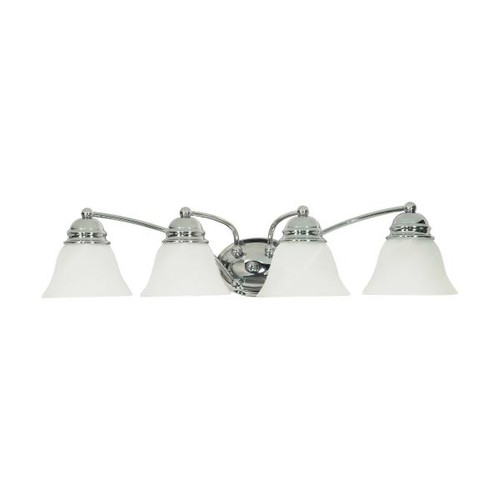 NUVO Lighting NUV-60-339 Empire - 4 Light - 29 in. - Vanity with Alabaster Glass Bell Shades