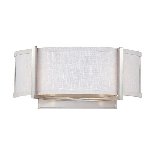 NUVO Lighting NUV-60-4754 Gemini - 2 Light - Wall Sconce with Slate Gray Fabric Shade