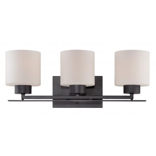 NUVO Lighting NUV-60-5303 Parallel - 3 Light - Vanity Fixture with Etched Opal Glass