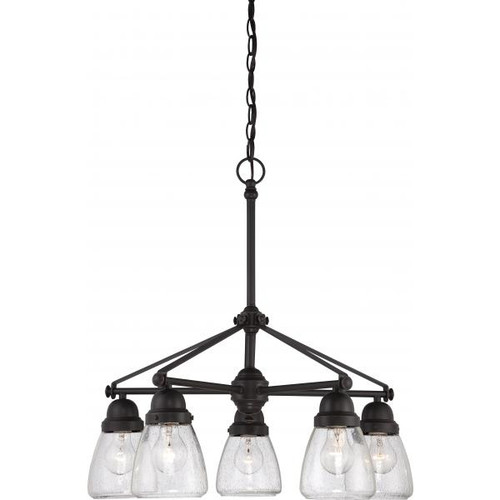 NUVO Lighting NUV-60-5545 Laurel - 5 Light - Chandelier with Clear Seeded Glass