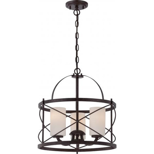 NUVO Lighting NUV-60-5337 Ginger - 3 Light - Pendant with Etched Opal Glass