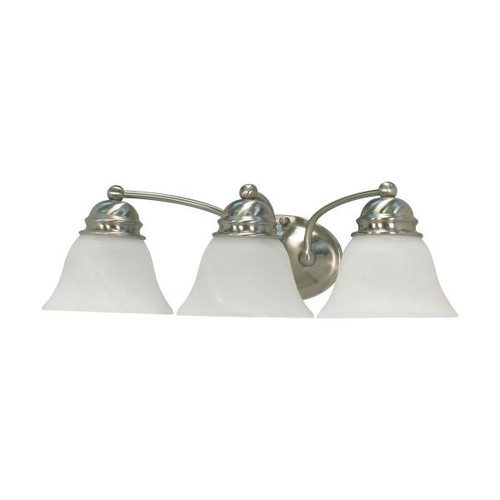 NUVO Lighting NUV-60-342 Empire - 3 Light - 21 in. - Vanity with Alabaster Glass Bell Shades