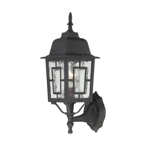NUVO Lighting NUV-60-4926 Banyan - 1 Light - 17 in. - Outdoor Wall with Clear Water Glass - Black Finish