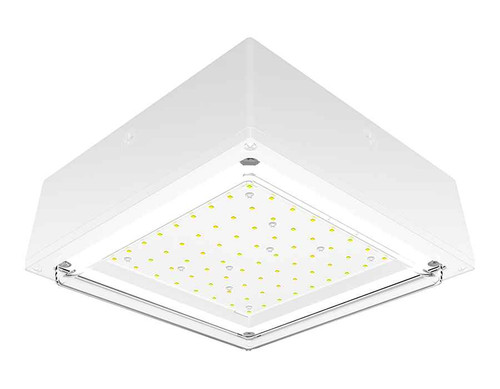 RAB VANLED65NW CANOPY LIGHTS 9434 LUMENS VANLED 65W DROP CLEAR LENS WHITE
