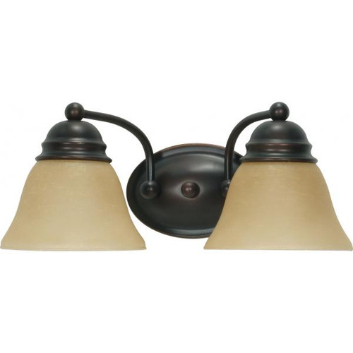 NUVO Lighting NUV-60-1271 Empire 2 Light 15 in. - Vanity with Champagne Linen Washed Glass