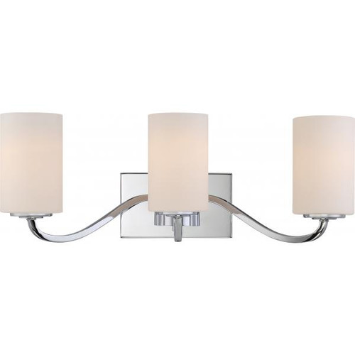 NUVO Lighting NUV-60-5803 Willow - 3 Light - Vanity Fixture with White Glass