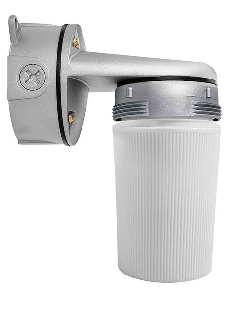 RAB VXBR100PW-3/4 VAPORPROOF VXBR 100W WALL BRACKET 4 INCHES BOX 3/4 INCH WITH WHITE PERMA GLOBE