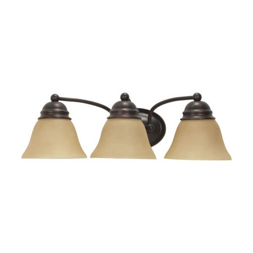 NUVO Lighting NUV-60-1272 Empire - 3 Light - 21 in. - Vanity with Champagne Linen Washed Glass