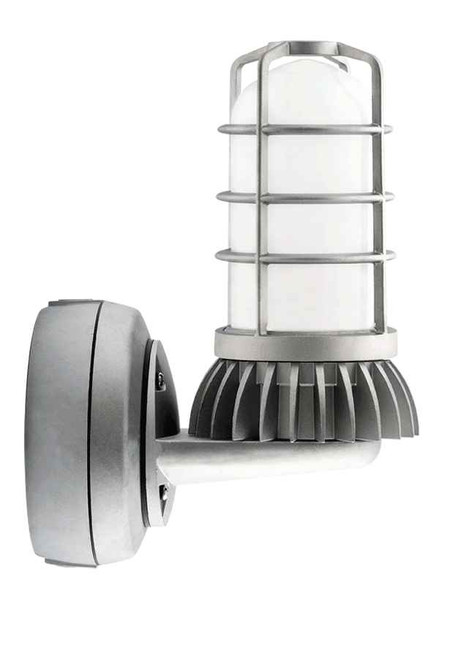 RAB VXBRLED13YDG/UP VAPORPROOF 507 LUMENS VXBR UPLIGHT 13W WARM LED WALL BRACKET FROSTED GLOBE AND GUARD