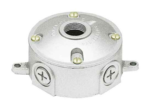 RAB VXJ2 OUTDOOR ACCESSORY WEATHERPROOF ROUND BOX 1/2 INCH ONE 3/4 INCH HOLE COVER