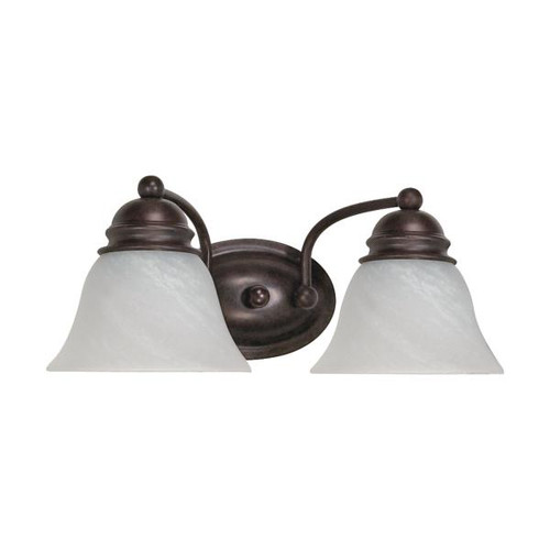 NUVO Lighting NUV-60-345 Empire - 2 Light - 15 in. - Vanity with Alabaster Glass Bell Shades