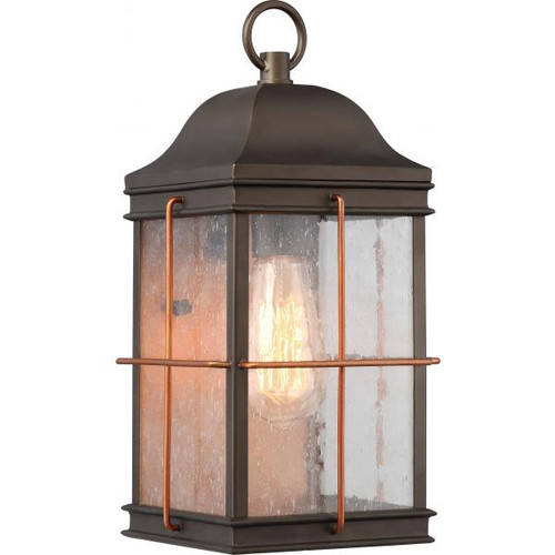NUVO Lighting NUV-60-5832 Howell - 1 Light - Medium Outdoor Wall Fixture with 60W Vintage Lamp Included - Bronze with Copper Accents Finish