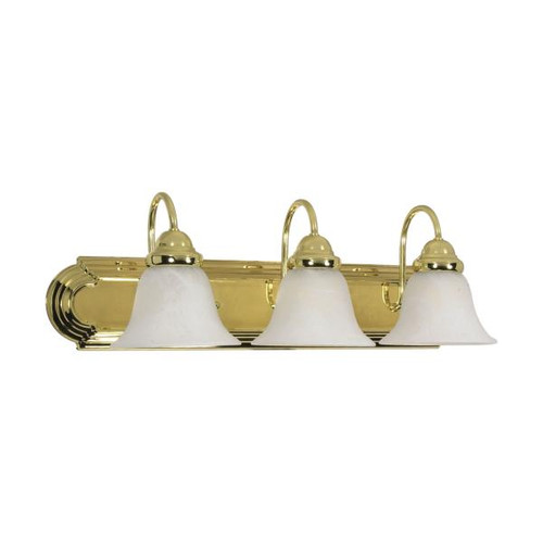 NUVO Lighting NUV-60-329 Ballerina - 3 Light - 24 in. - Vanity with Alabaster Glass Bell Shades