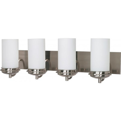 NUVO Lighting NUV-60-614 Polaris - 4 Light - 30 in. - Vanity with Satin Frosted Glass Shades