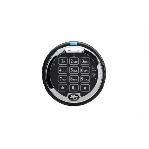 Sargent & Greenleaf Spartan Direct-Drive Safe Lock, Throw Bolt, 2 Users, Rotating Keypad, Bright Chrome