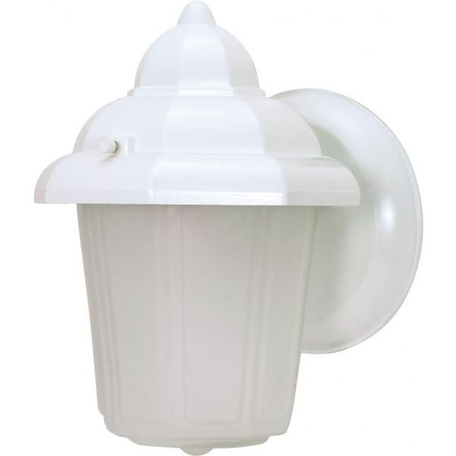 NUVO Lighting NUV-60-639 1 Light - 9 in. - Wall Lantern - Hood Lantern with Satin Frosted Glass