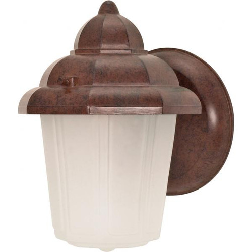 NUVO Lighting NUV-60-640 1 Light - 9 in. - Wall Lantern - Hood Lantern with Satin Frosted Glass
