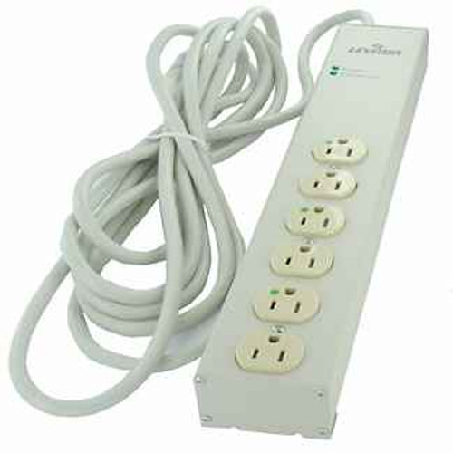 Leviton 5300-H15 1449 3rd Edition, 125 Volt 15 Amp Surge Protected, 6-Outlet-HG Strip No Switch, 952 Joules, 15 Feet 14-3 SJT Cord Length, Aluminum Housing - BEIGE