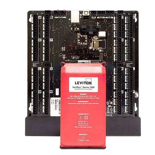 Leviton 70N48 Series 7000 Dual Voltage, Embedded Panel Mount (no enclosure) Branch Circuit Monitor, 48 inputs, no display