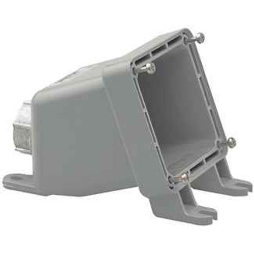 Leviton BX230-V Back Box for Pin & Sleeve Inlets And Receptacles, Hub Sold Separately (See Cat Number HUB-xxx), 20 Amp, 30 Amp, IP67, Watertight - GRAY