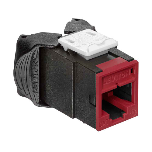 Leviton 5EUJK-RR5 Atlas-X1 Cat 5e UTP QuickPort Jack, Dark Red