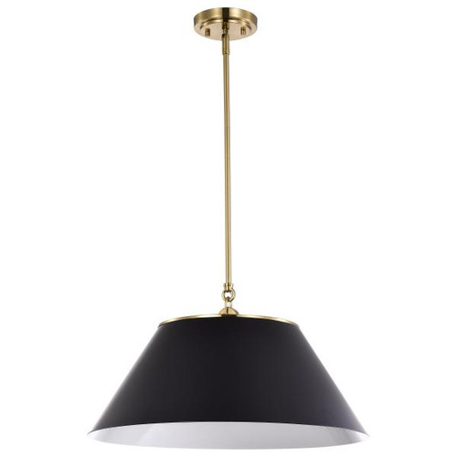 NUVO Lighting NUV-60-7414 Dover - 3 Light - Large Pendant - Black with Vintage Brass