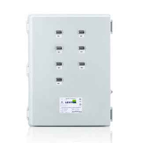 Leviton 6L307-CFG Large Mini Meter MMU, 120/208V 3P/4W REF VOLTAGE, 7 Dual Element Meters, NEMA 4X,  Current Transformers Not Included.