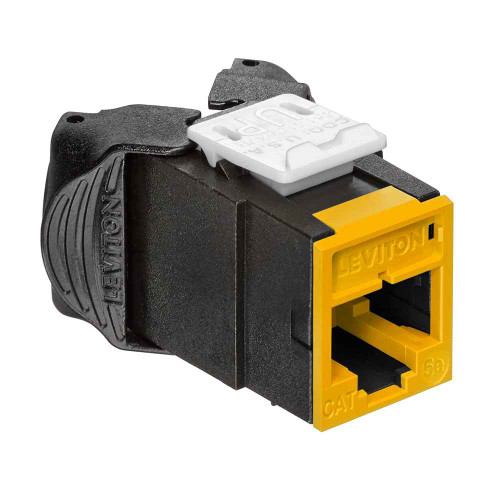 Leviton 5EUJK-RY5 Atlas-X1 Cat 5e UTP QuickPort Jack, Yellow