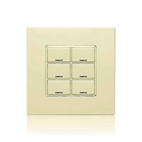 Leviton CKDBK-60I DLV Color Change Kit, IEC BS, 6 Buttons, Color: Ivory