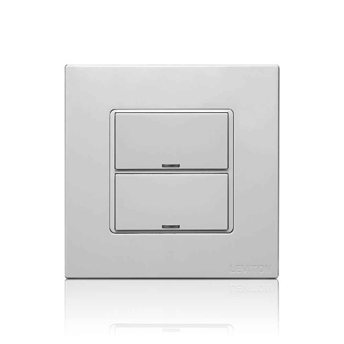 Leviton CKDBK-20G DLV Color Change Kit, IEC BS, 2 Buttons, Color: Gray