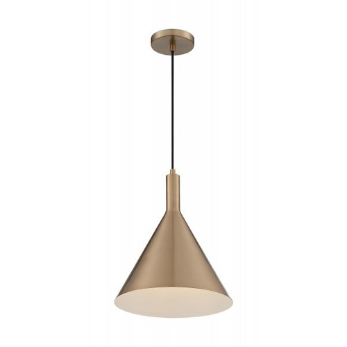 NUVO Lighting NUV-60-7118 Lightcap - 1 Light - Large Pendant Fixture - Burnished Brass Finish