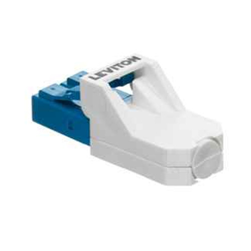 Leviton PPRTN-WLG Port Protection Plug (White) with Dust Cap, use with Secure Keyed LC System