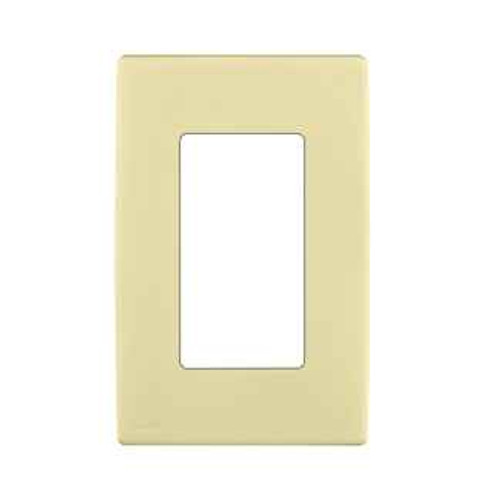 Leviton REWP1-CS Renu® 1-Gang Screwless Snap-On Wallplate REWP1-CS, in Corn Silk